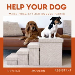 Everpup storage box lid with boucle fabric offers durable pet organization.