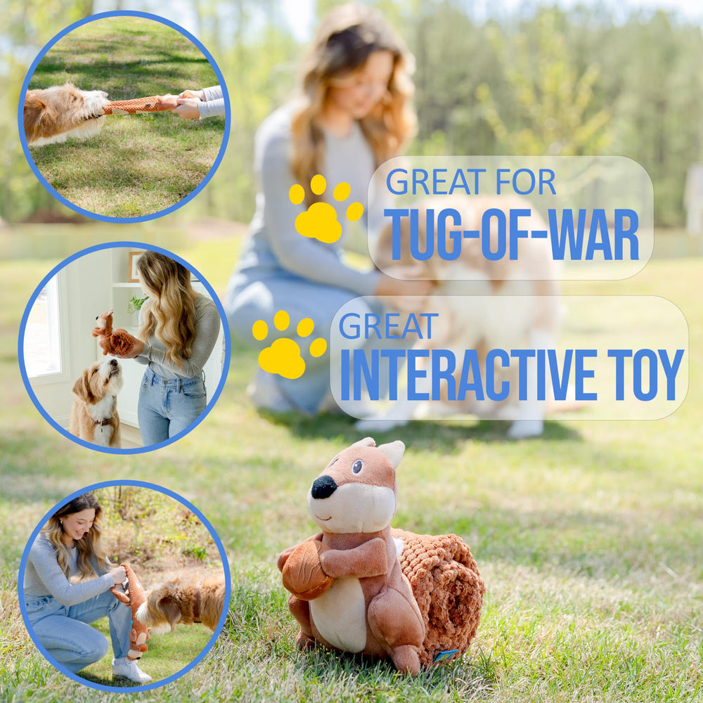everyday joy durable enrichment dog toy plush stays soft yet strong for hours of play
