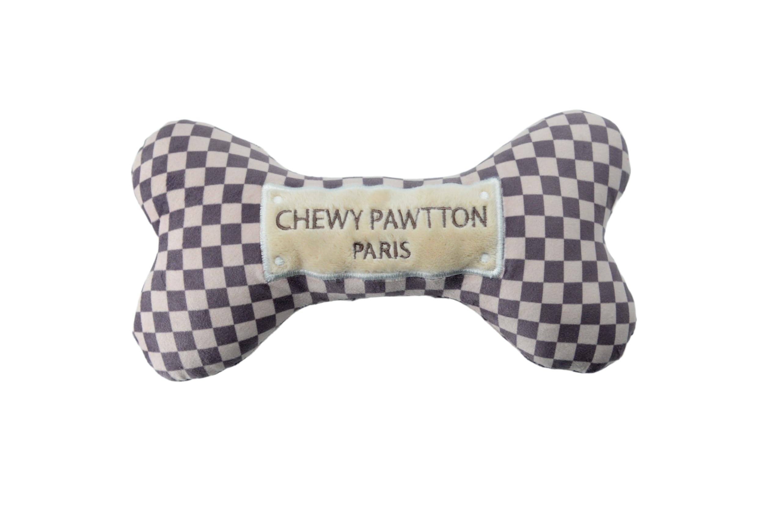 Everything Chic ChewyPawtton bone toy squeaker closeup for engaging play