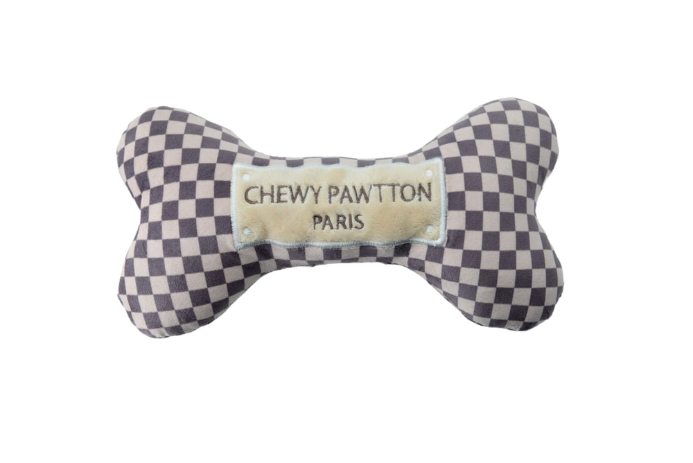 Everything Chic ChewyPawtton bone toy squeaker closeup for engaging play