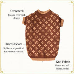Everything Chic soft-knit dog sweater fabric close-up highlights breathable cozy texture.