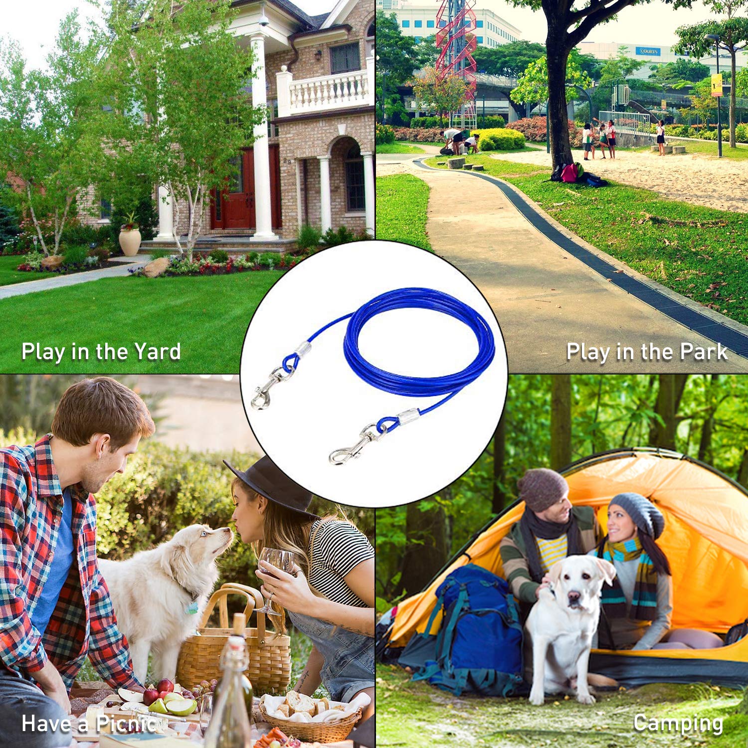 Evilplan fence-free yard solution supports moderate-to-large dogs up to 125 lbs.