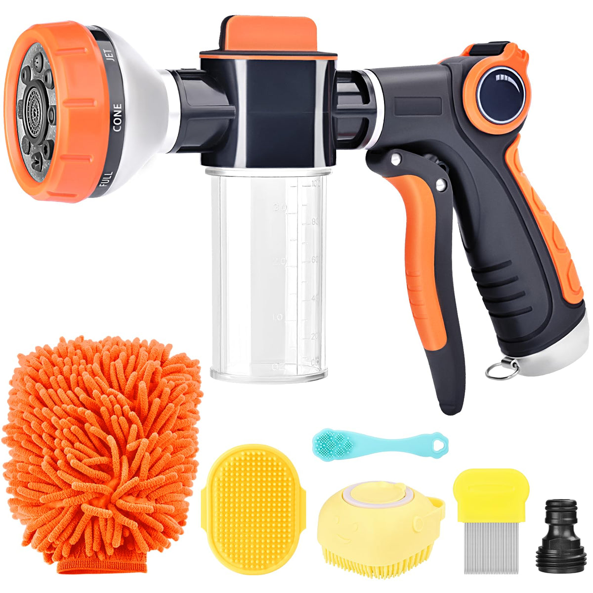 EVILTO upgrade dog washing hose attachment enables versatile cleaning with stable water pressure.