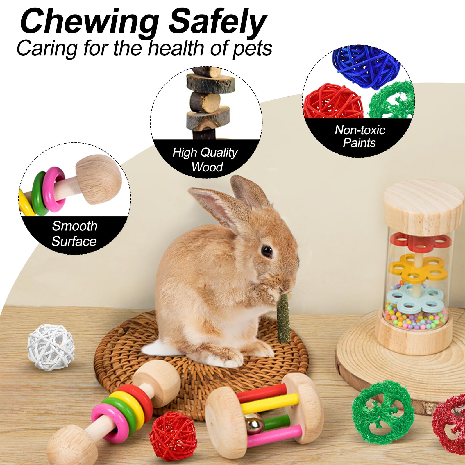 EVISWIY sepak takraw ball encourages tactile play and foraging curiosity.
