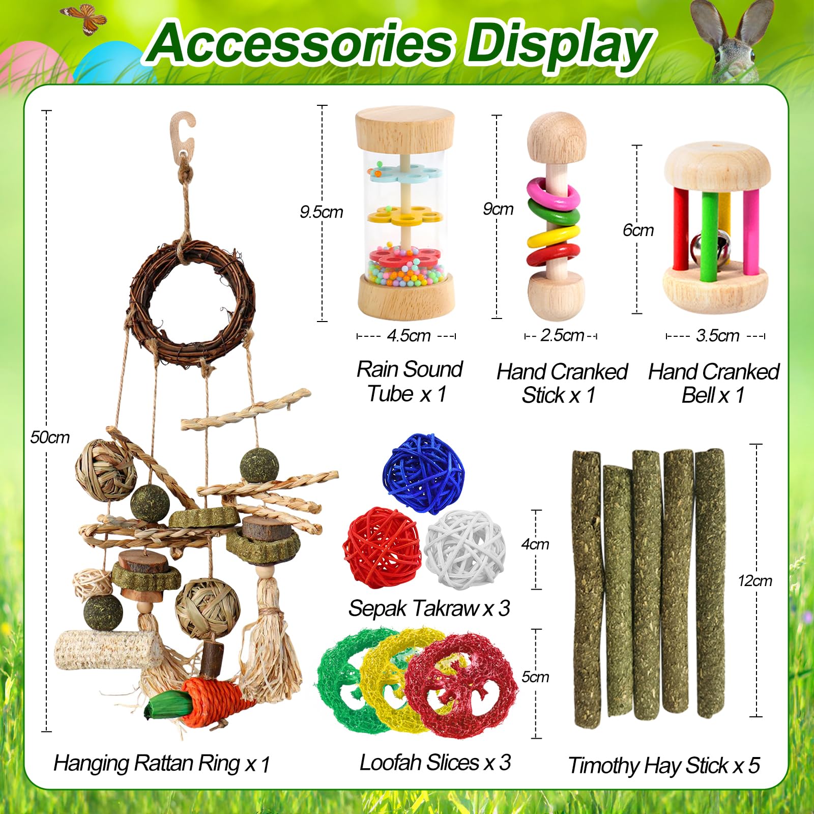EVISWIY wooden bunny toys promote daily teeth wear and exploration.