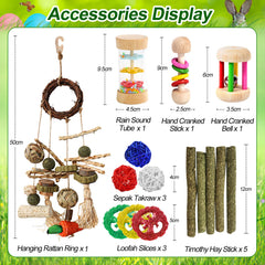 EVISWIY wooden bunny toys promote daily teeth wear and exploration.
