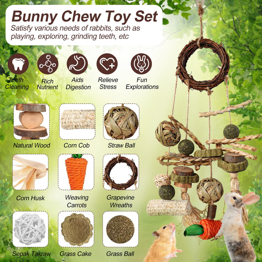 EVISWIY wooden bunny toys promote daily teeth wear and exploration.