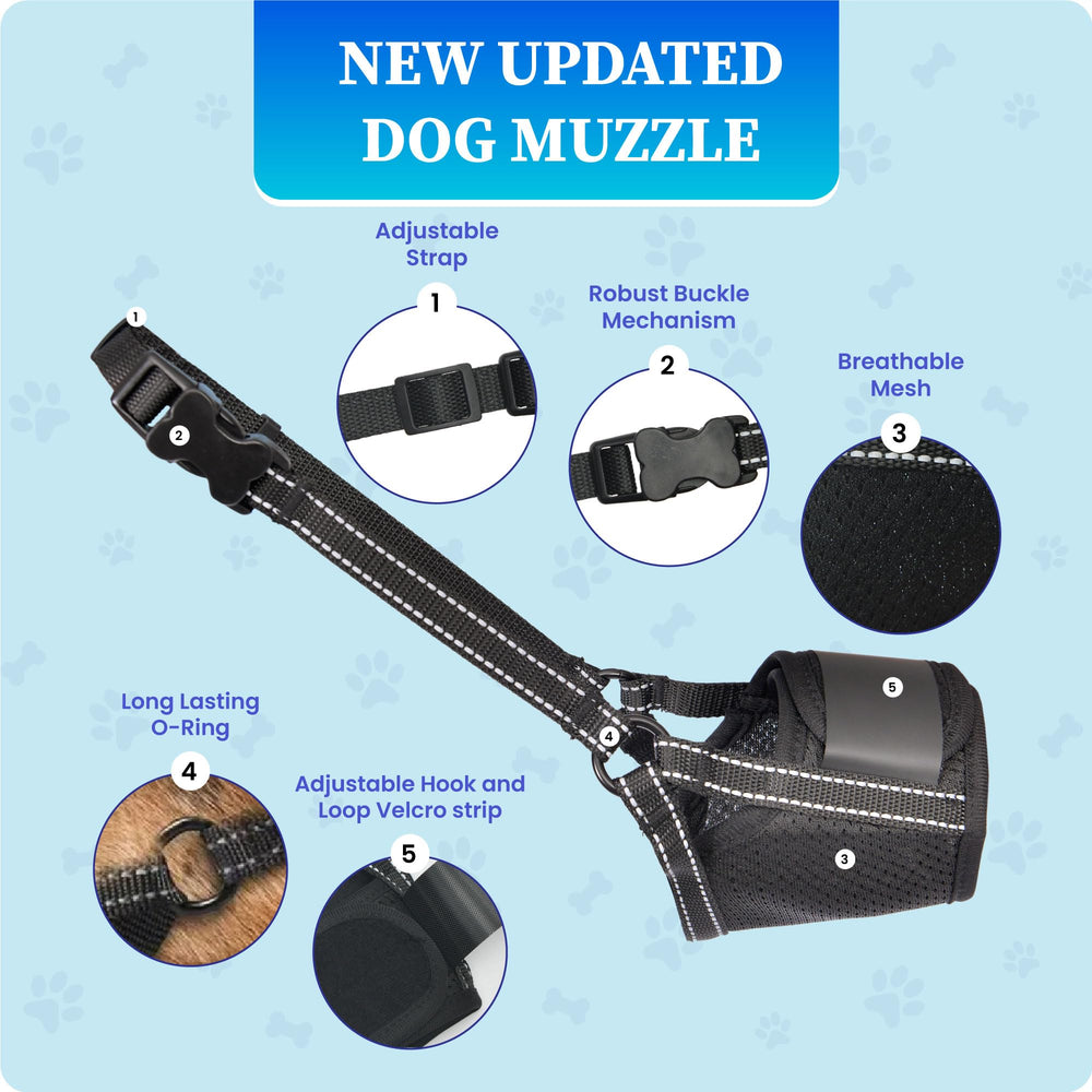 Evollax muzzle helps prevent biting and barking while keeping dogs calm.