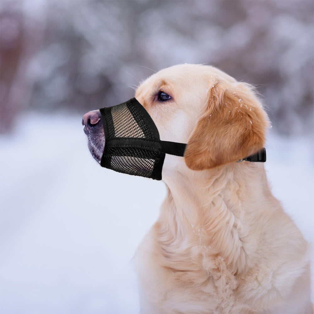 Evollax large dog muzzle non-restrictive design allows panting and drinking