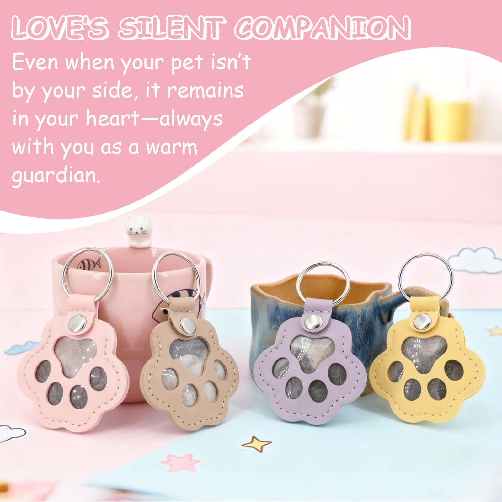 Evowatt paw keychain fur compartment view highlights memory storage.