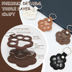 Evowatt paw-shape leather keychain black demonstrates durable everyday use