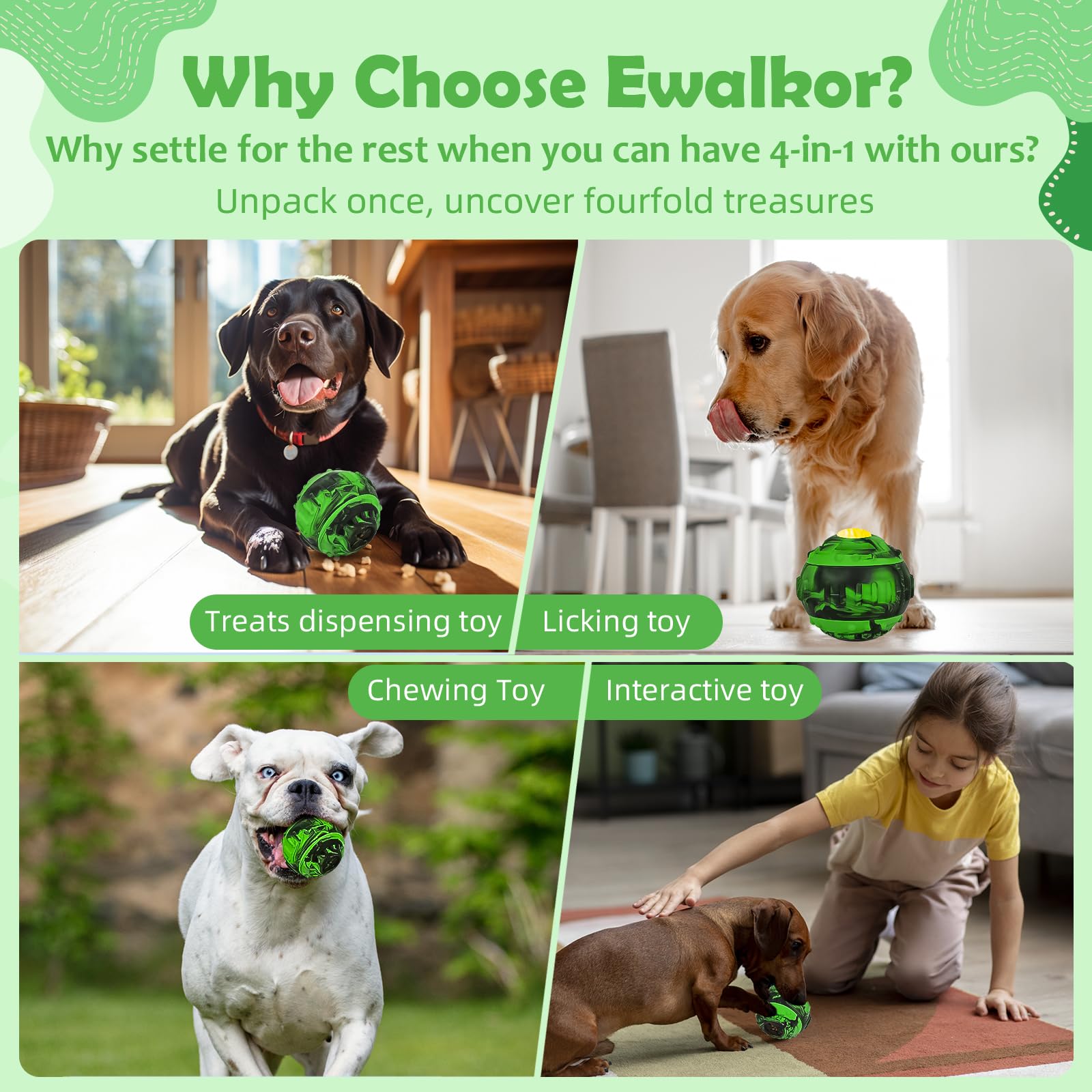 Ewalkor anti-boredom dog-play scene highlights extended enrichment