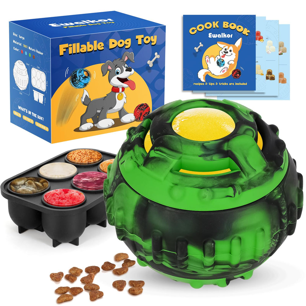 Ewalkor Frozen Treats Toy open view showing dual-dispense and lick-play action for engagement
