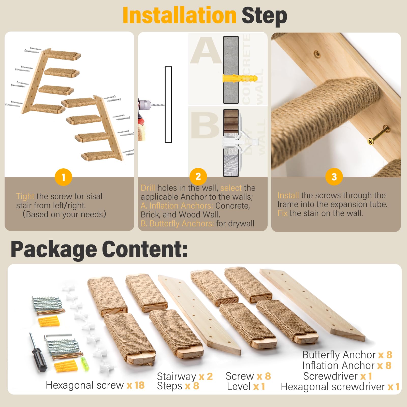 Ewenono 2-pack keeps wall load light for easy mounting.