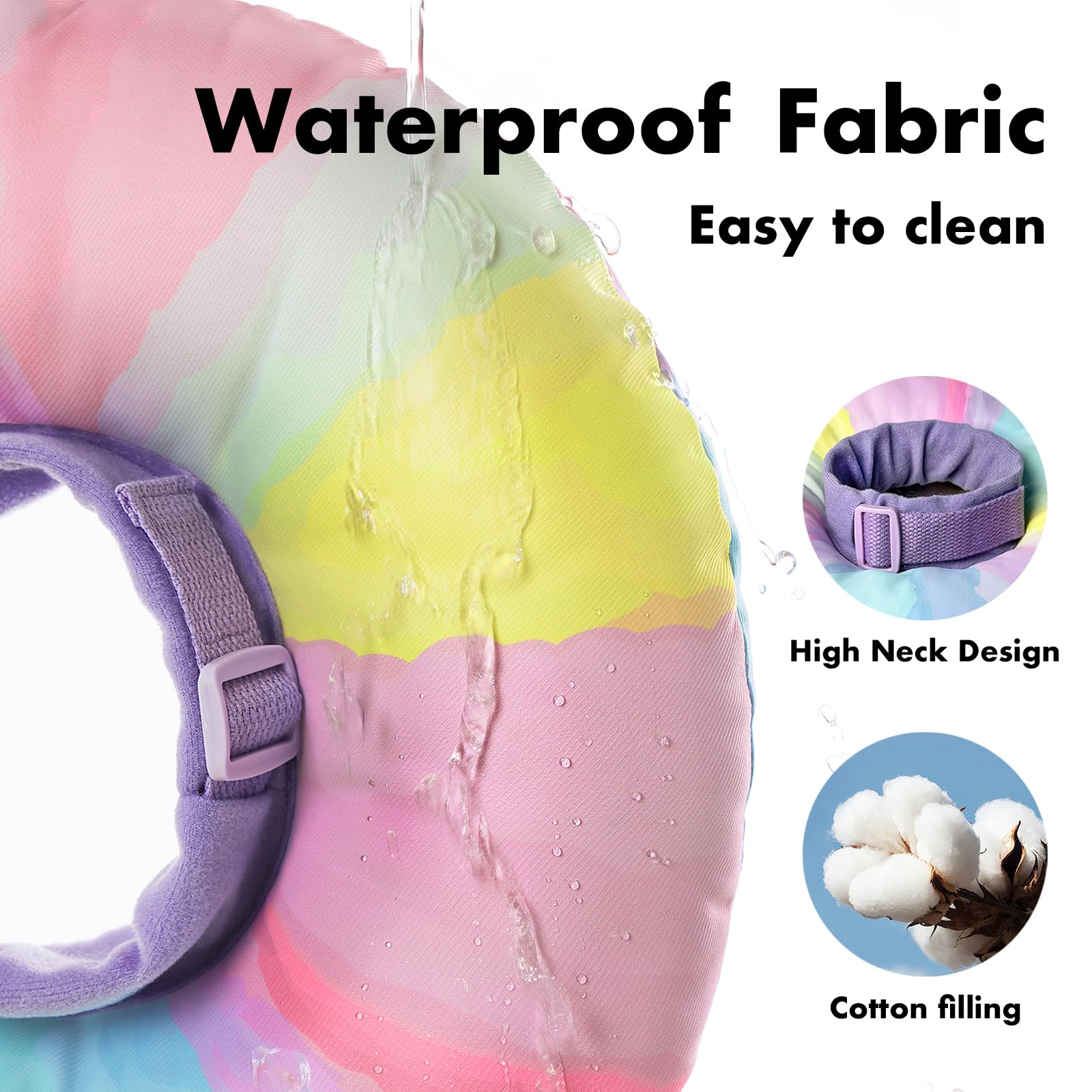 EWES Cat Cone Collar Rainbow design adds color and mood during recovery