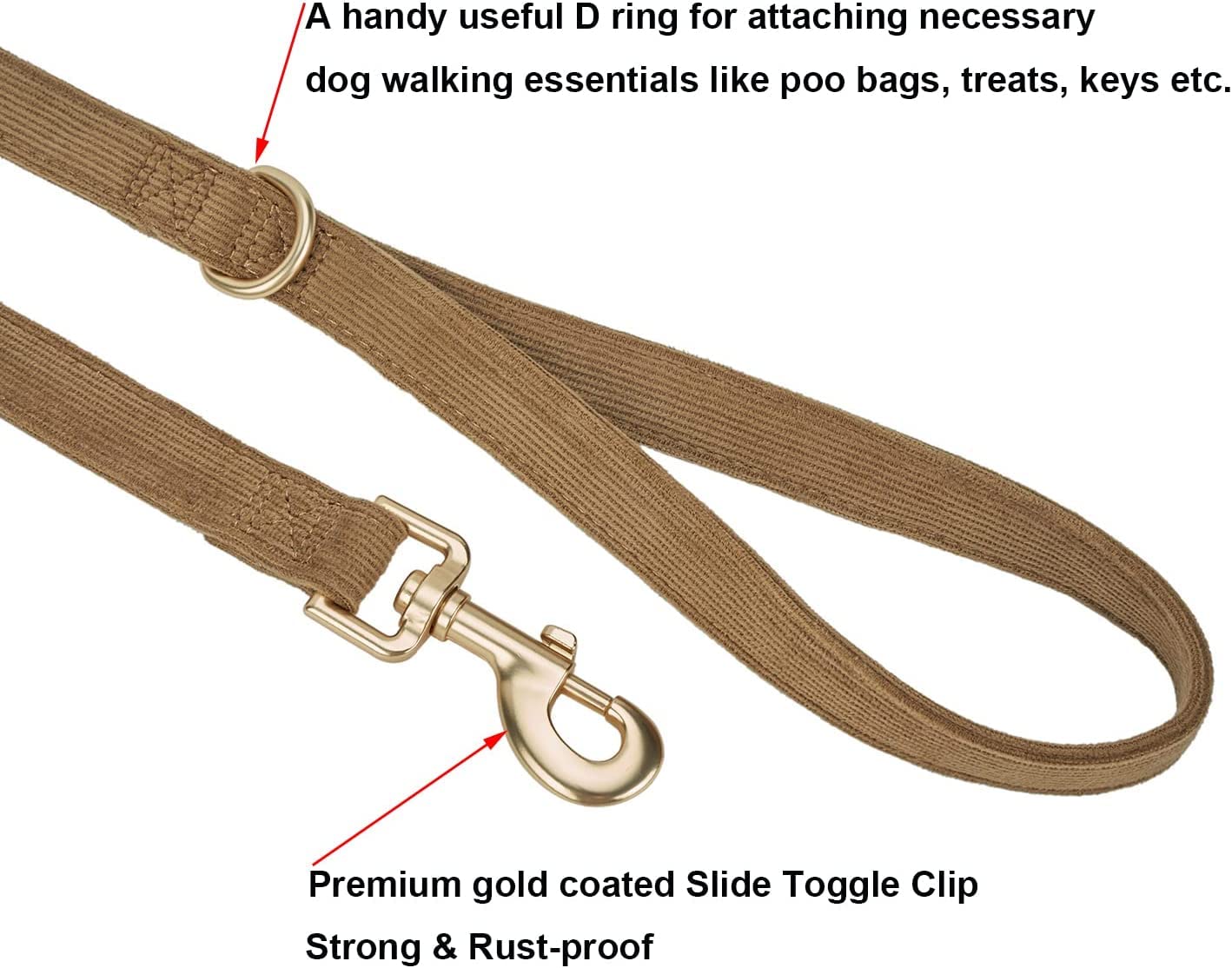 Ewinoom rose gold plated snap hook for easy clip on/off