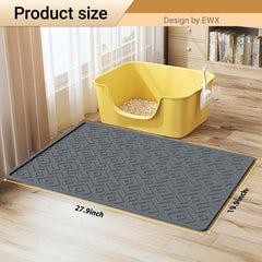 EWX silicone cat litter mat provides waterproof protection for floors