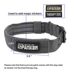 EXCELLENT ELITE SPANKER collar with ID panel for quick patch attachment