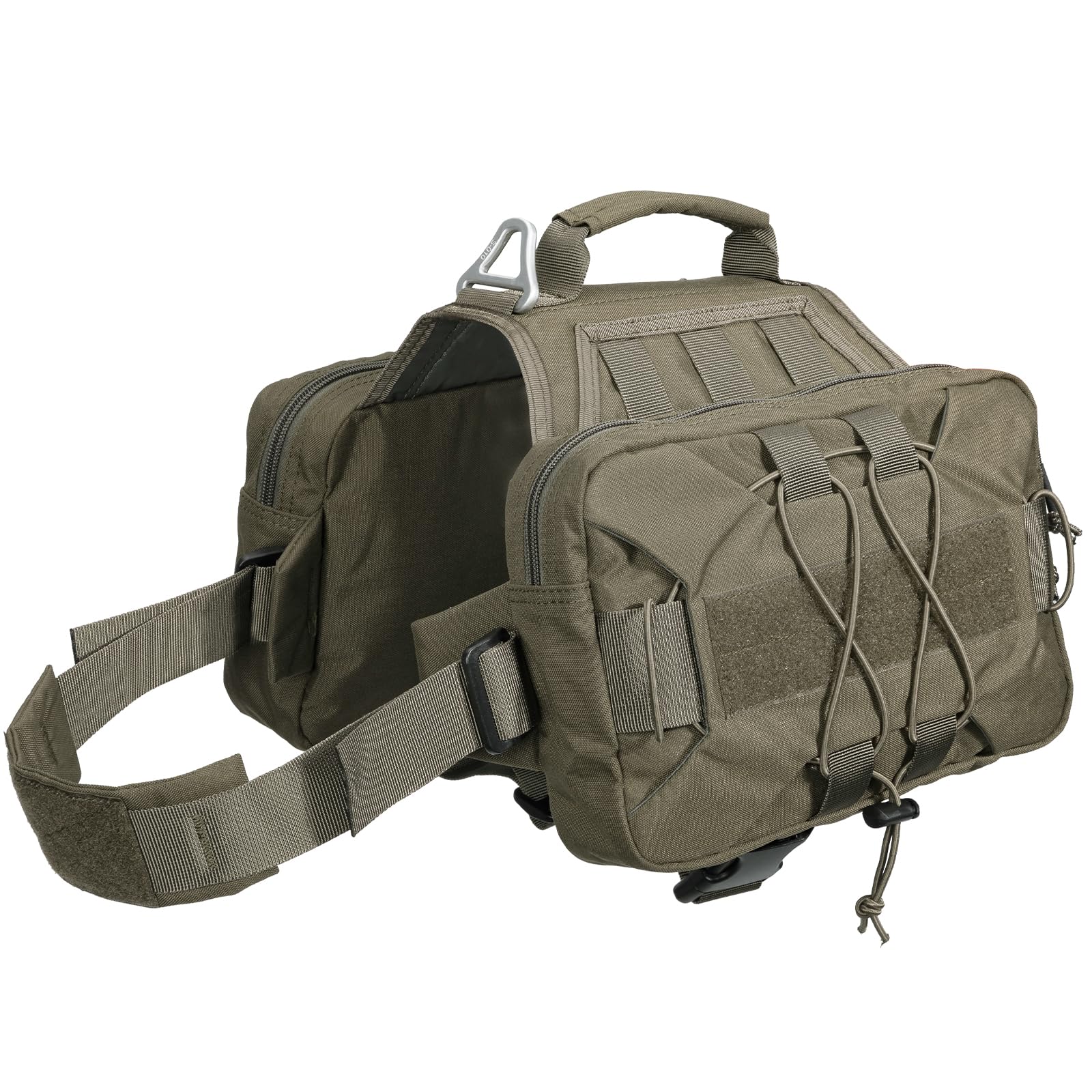 EXCELLENT ELITE SPANKER Dog Pack front view for secure hiking adventures.