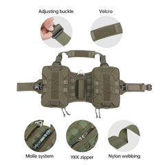 EXCELLENT ELITE SPANKER Dog Pack side pockets store water, food, and treats.