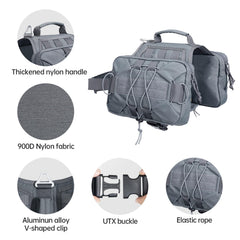 EXCELLENT ELITE SPANKER dog pack side pockets show roomy storage