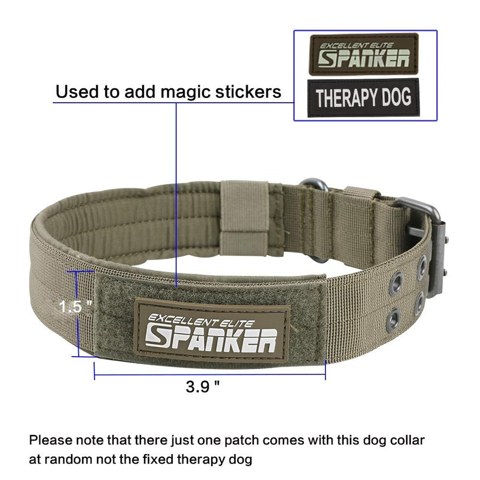 EXCELLENT ELITE SPANKER magic sticker panel demonstrates patch compatibility.
