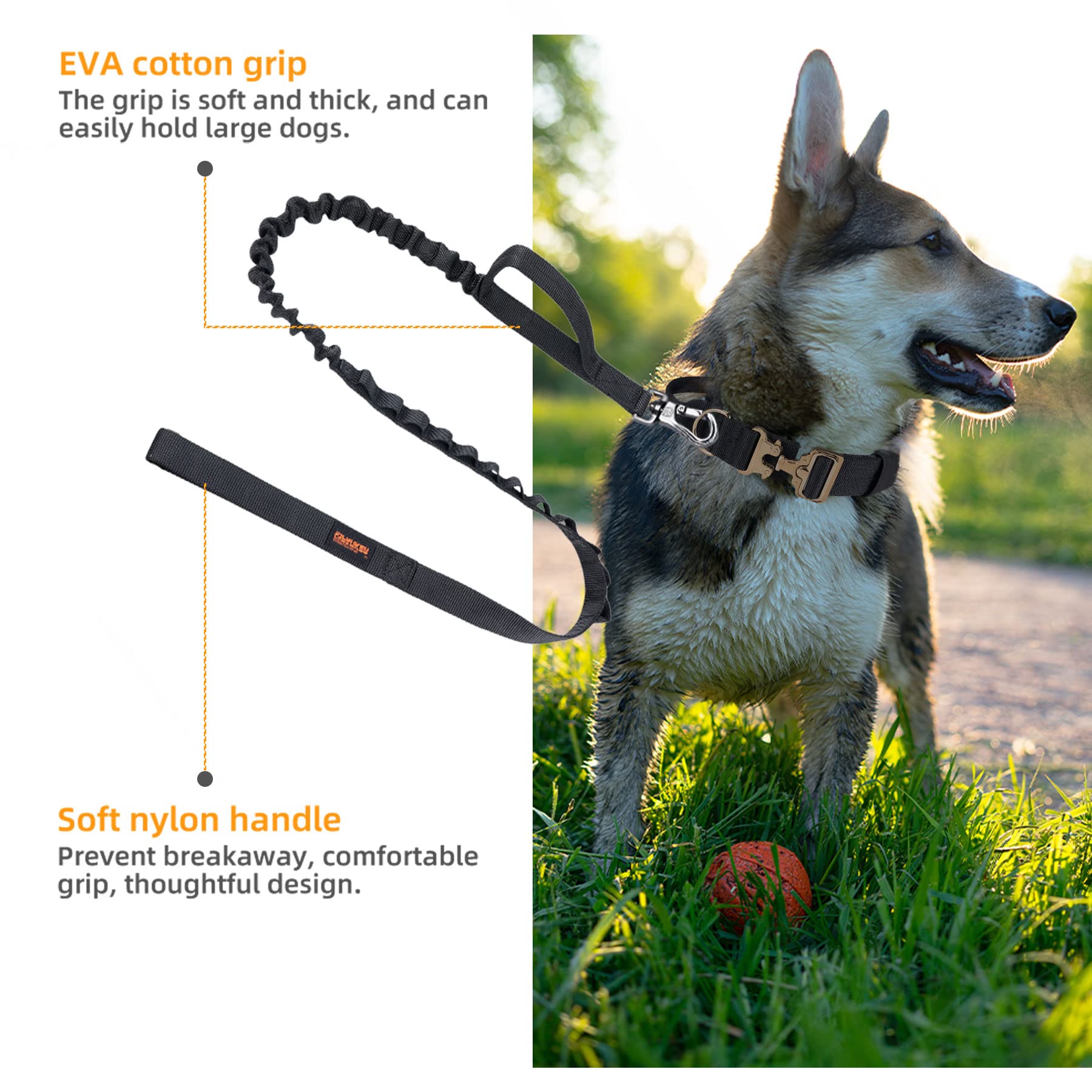 EXCELLENT ELITE SPANKER metal-hook and adjustable-buckle secure attachment and length control.