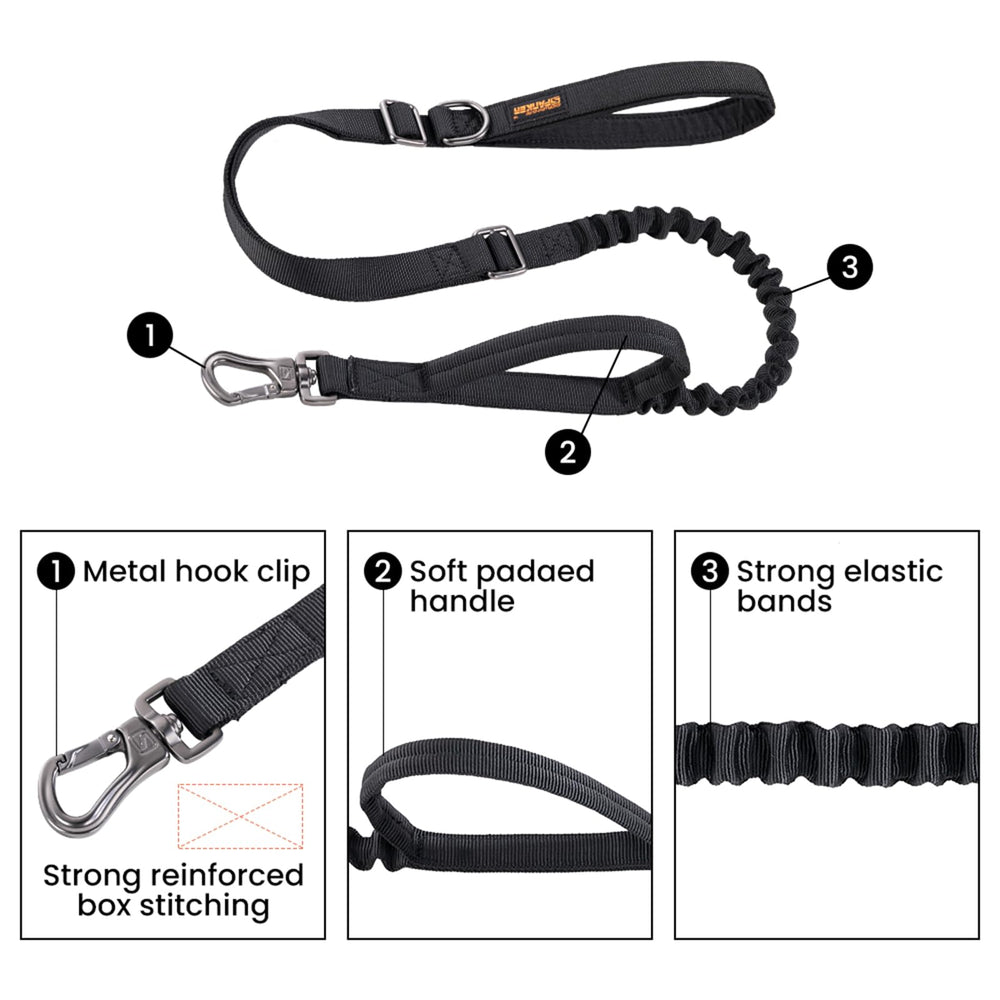 EXCELLENT ELITE SPANKER leash-extended-length shows adjustable 49-61 inches for versatile training.