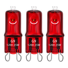 ExoRepti 3-pack G9 heat lamp dimmable for reptiles delivers adjustable warmth.