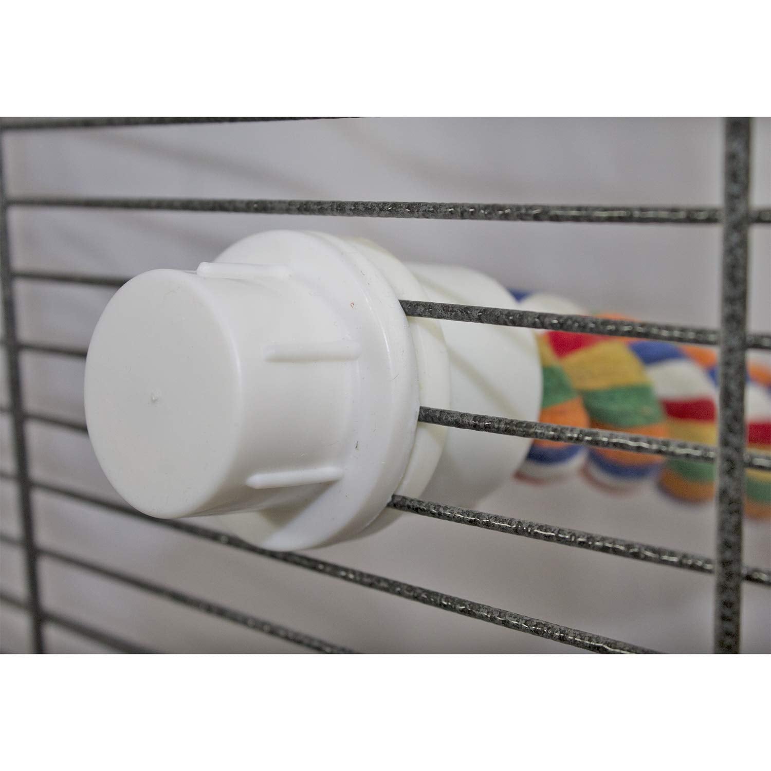 Exotic Nutrition 34 Inch Flex Rope color-coded ends in cage for quick safe attachment.