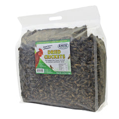 Exotic Nutrition dried crickets 2-2 lb bag: high-protein treat for poultry.