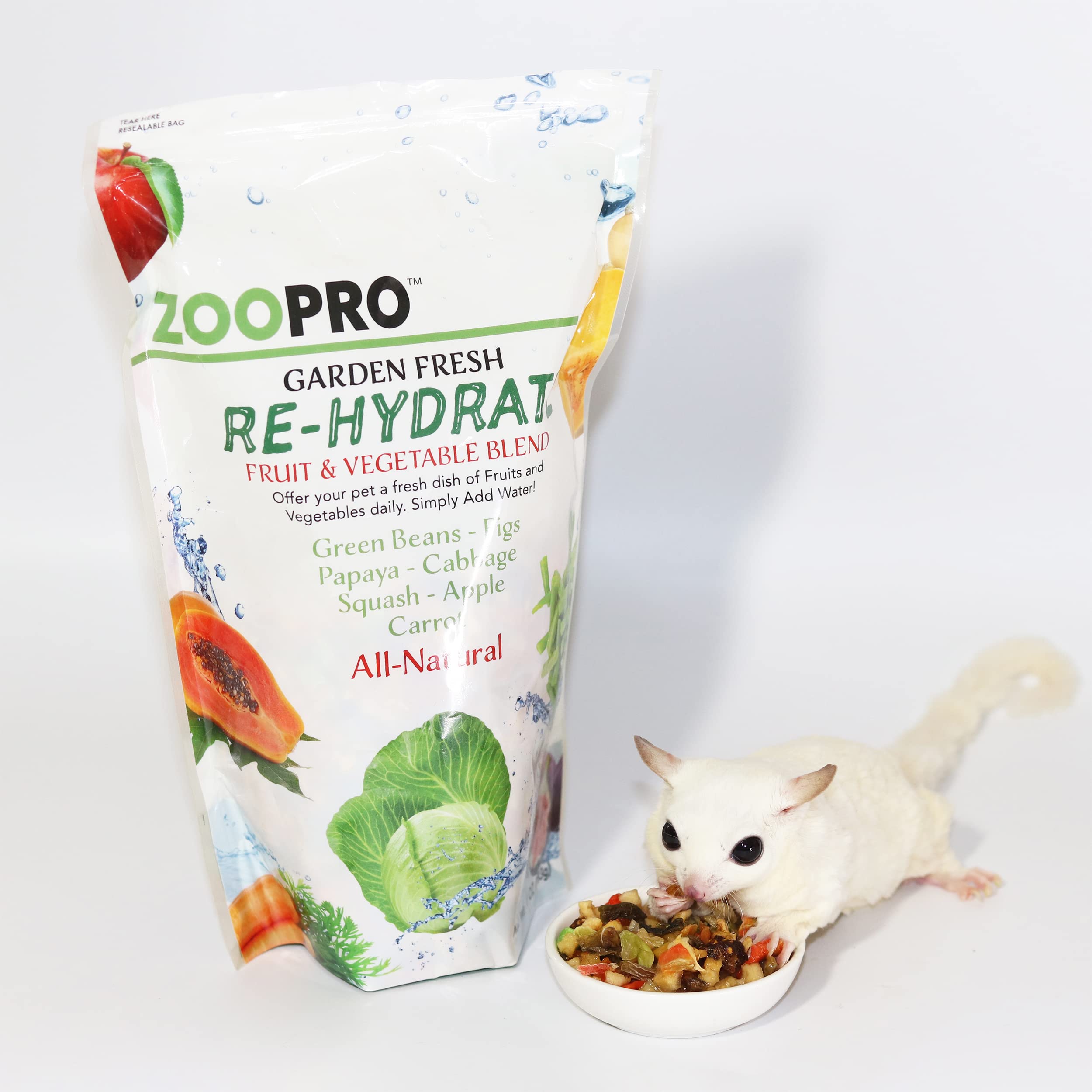 Exotic Nutrition Garden Fresh Re-Hydrate dry mix in a bowl ready to serve
