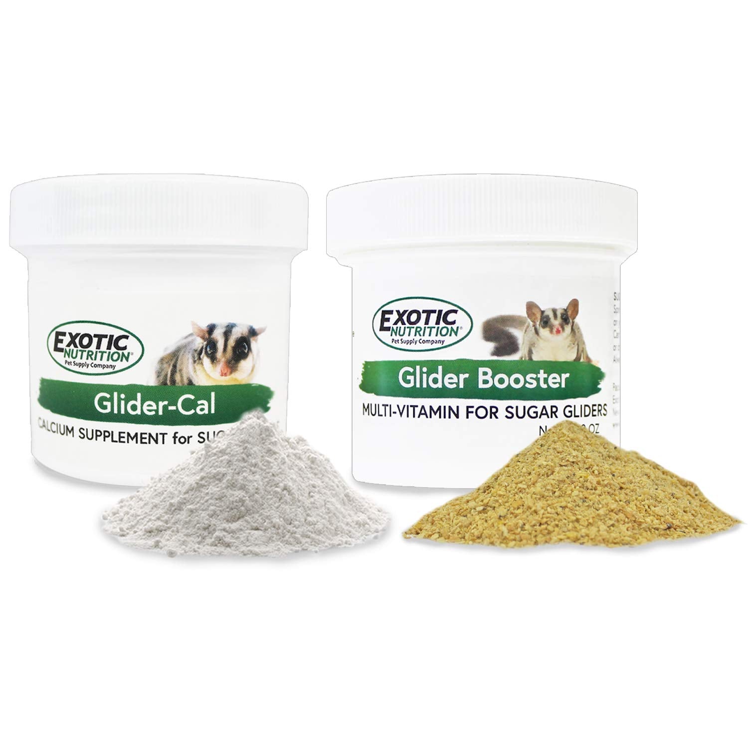 Exotic Nutrition Glider Booster bottle supports daily nutrition and healthy digestion for sugar gliders.