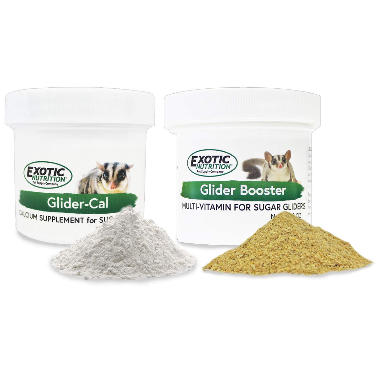 Exotic Nutrition Glider Booster bottle supports daily nutrition and healthy digestion for sugar gliders.