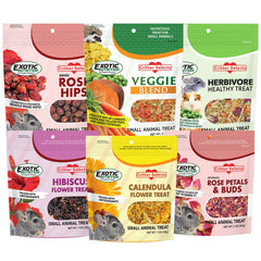 Exotic Nutrition Herbivore Treats foraging-toy-snack supports foraging play and enrichment