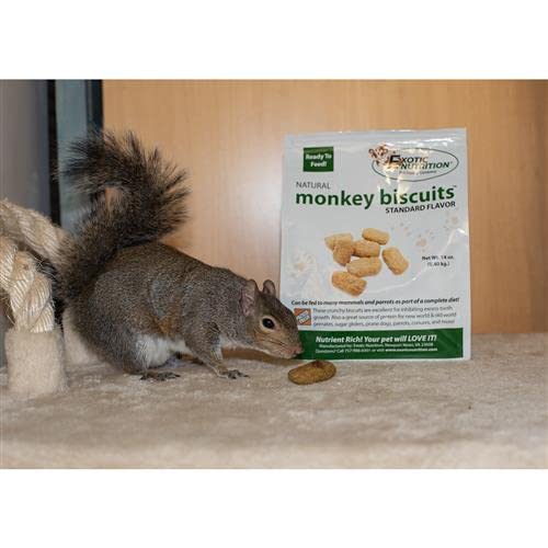 Exotic Nutrition Monkey Biscuits dental health focus, crunchy bites support tooth wear management.