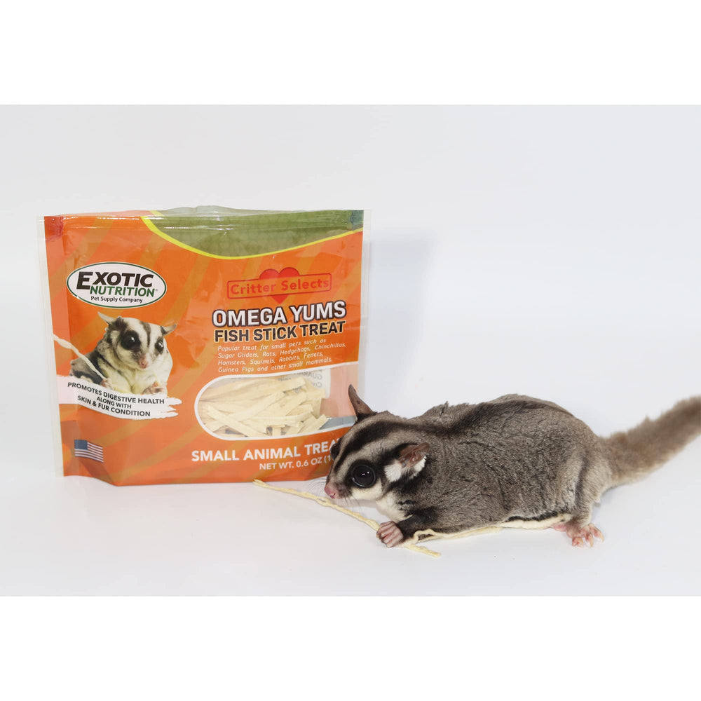 Exotic Nutrition Omega YUMS vitamin-mineral-rich formula banner demonstrates fortified nutrition.