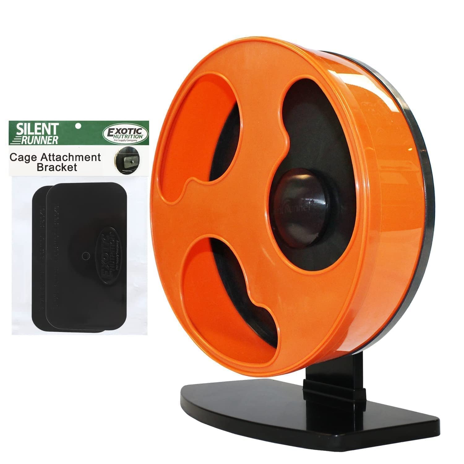 Exotic Nutrition Silent Runner 12-inch wheel front view shows whisper-quiet operation for small pets