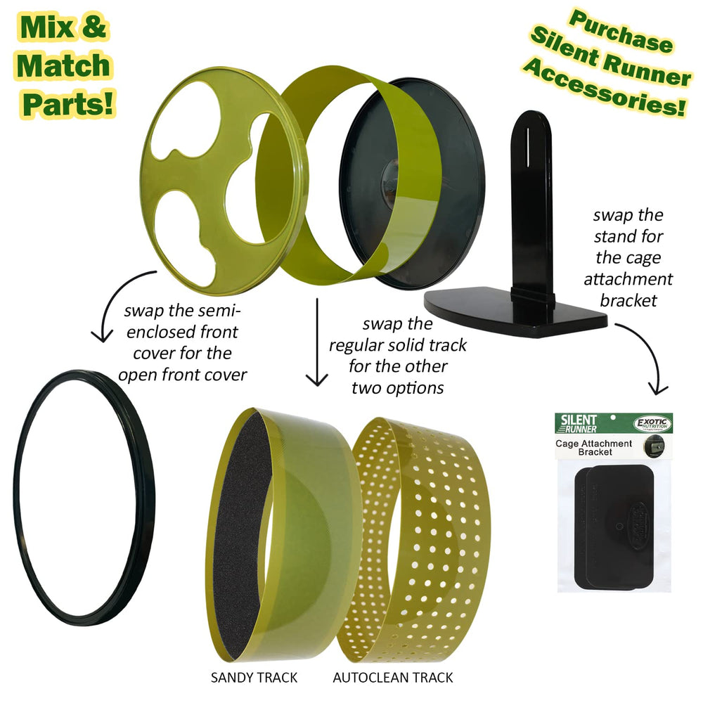 Exotic Nutrition Silent Runner 12-wide dimensions illustrate spacious loop for small mammals