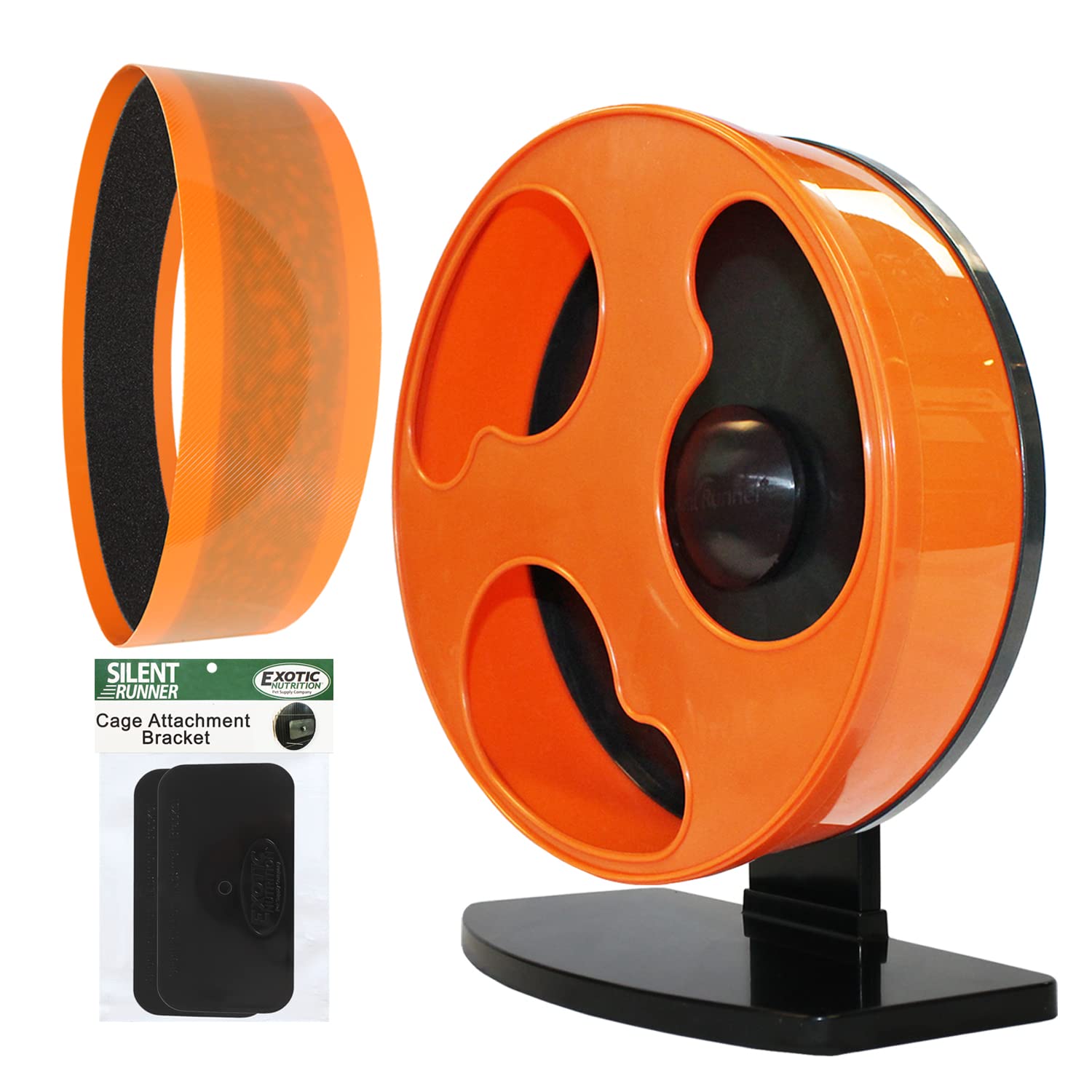 Exotic Nutrition Silent Runner wheel side view highlighting axle-free safety design