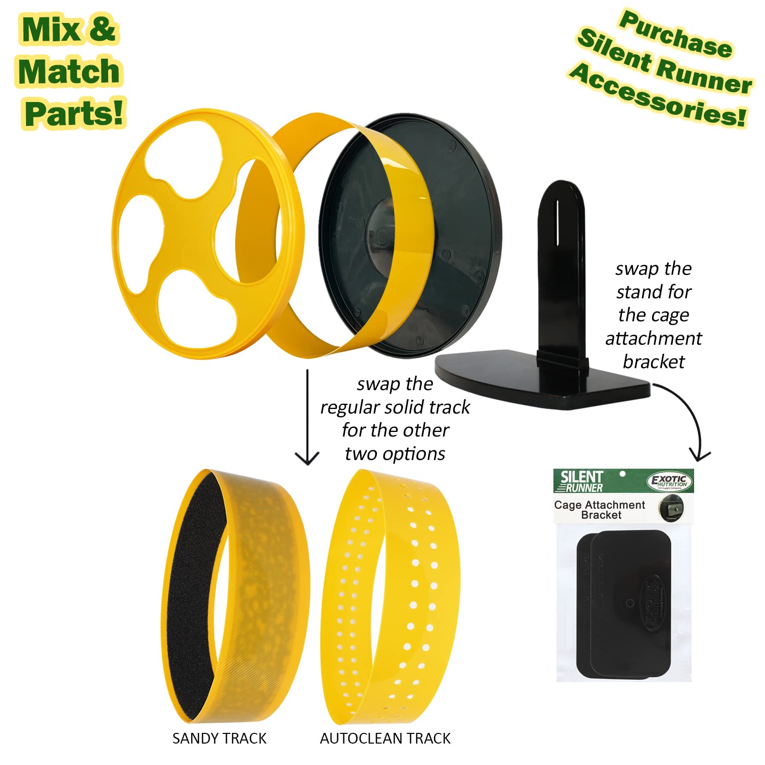Exotic Nutrition Silent Runner Wheel textured track provides reliable grip during runs.