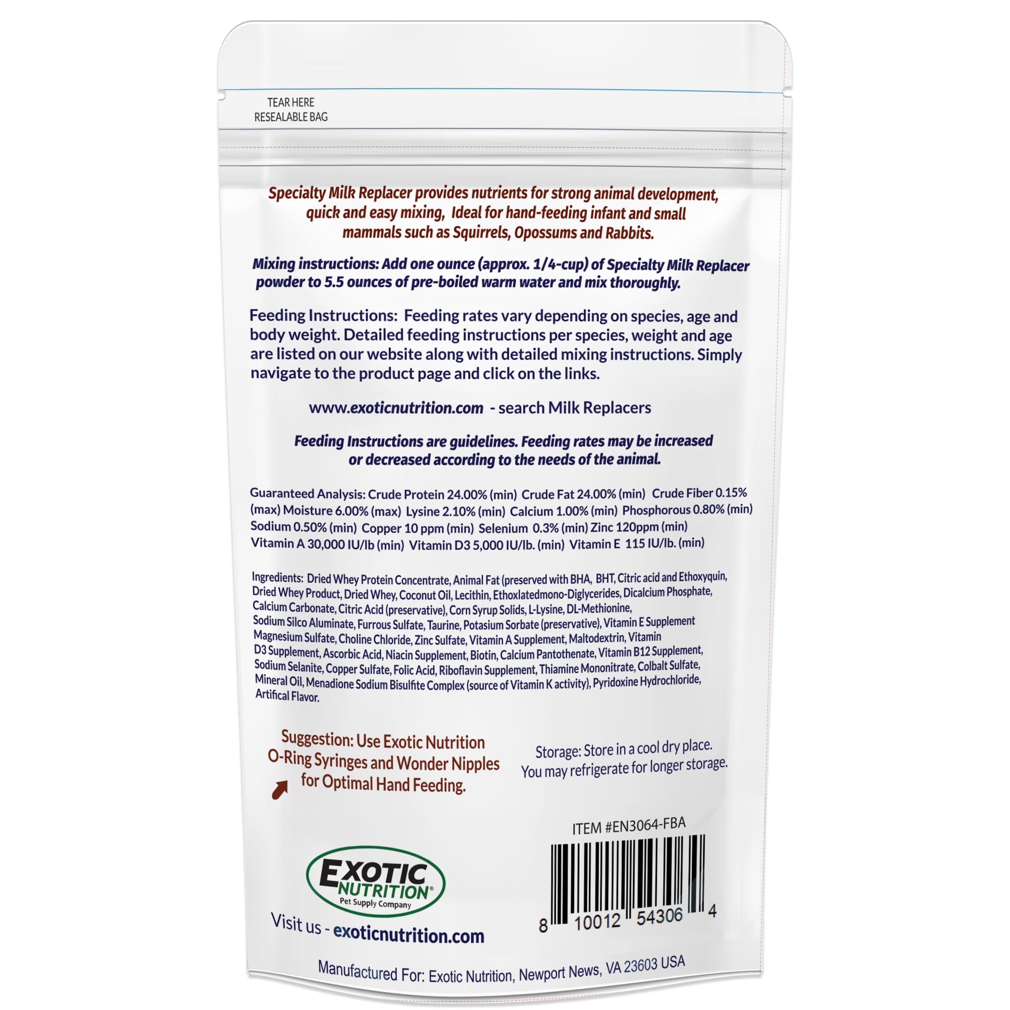 Exotic Nutrition nutrition ingredients close-up showing high-quality protein and vitamins