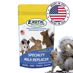 Exotic Nutrition label close-up highlights USA-made quality and nutrition