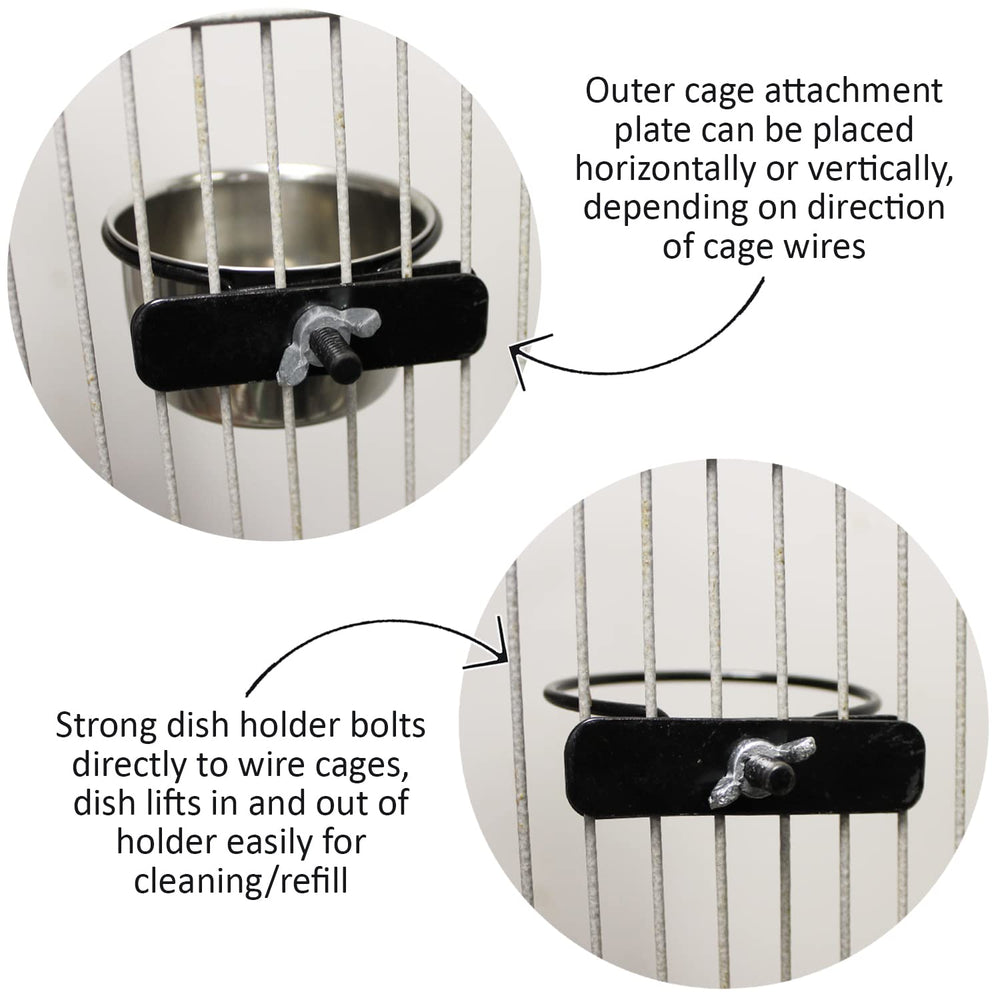 Exotic Nutrition includes hardware for easy cage mounting.