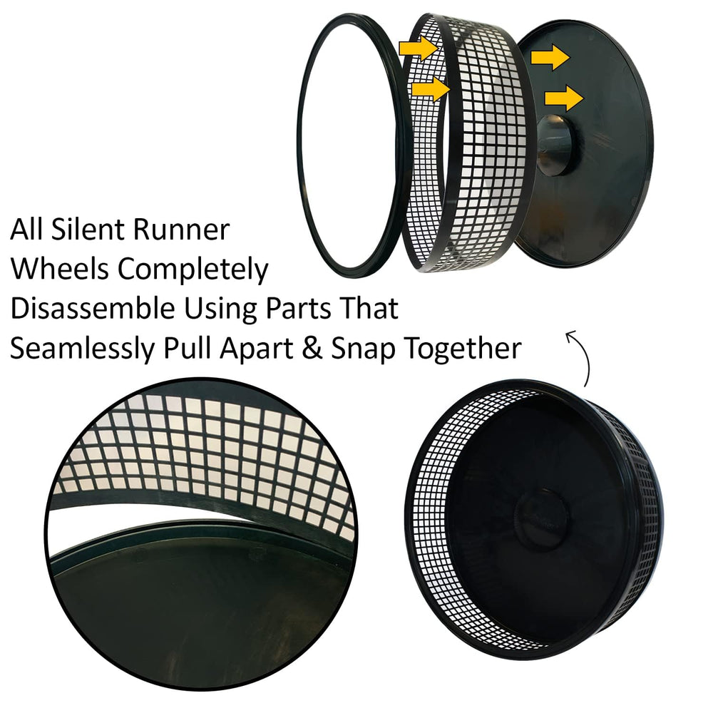 Exotic Nutrition sugar glider enrichment on Silent Runner Pro wheel in action