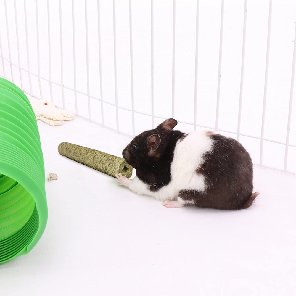 Exotic Nutrition Timothy Puff Sticks served in a pet bowl