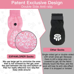 EXPAWLORER dog socks protecting paws from hot pavement and rough surfaces