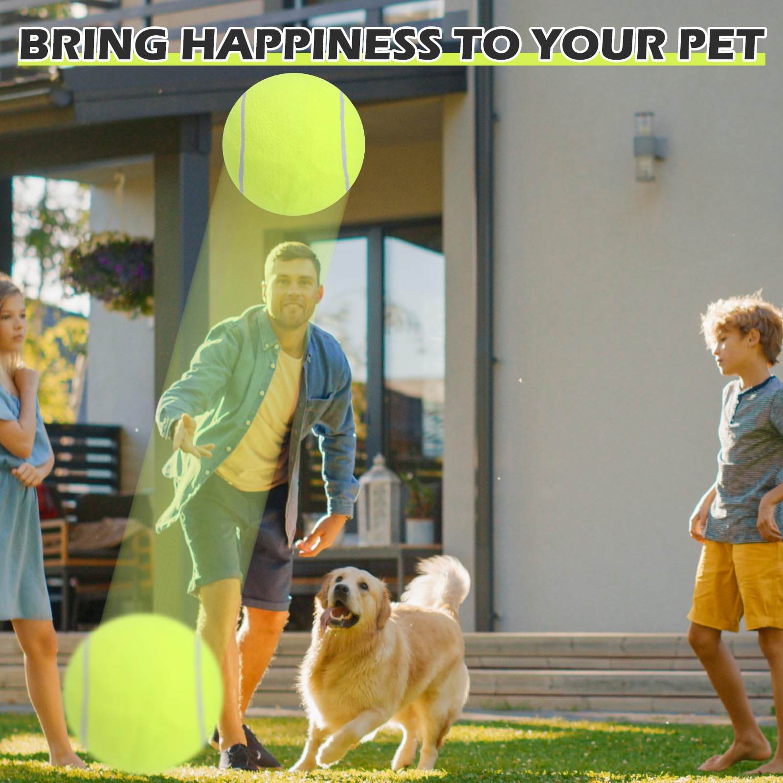 EXPAWLORER 9.5-inch ball is easy for dogs to grab during play.