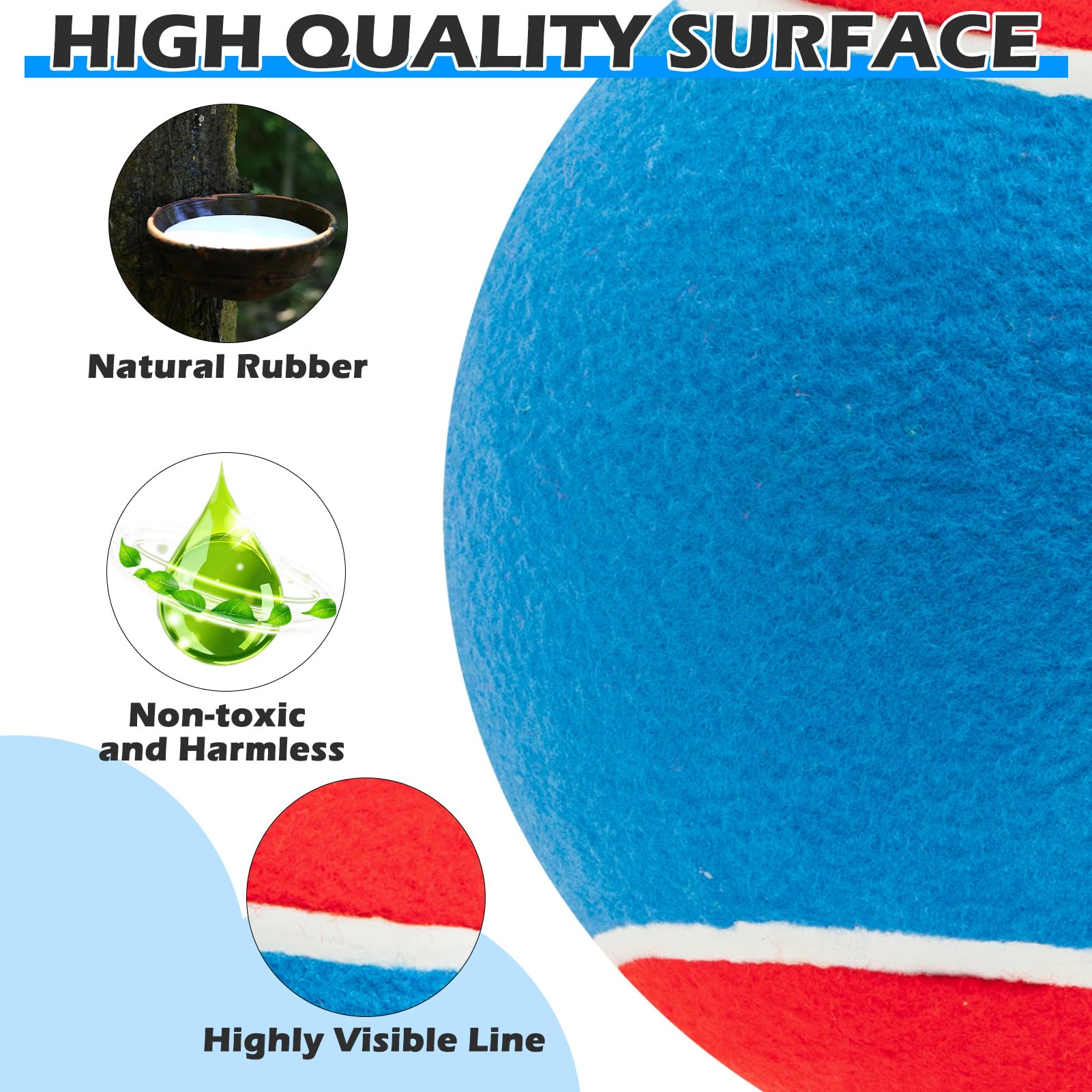 EXPAWLORER Giant Tennis Ball inflating needle included for easy setup