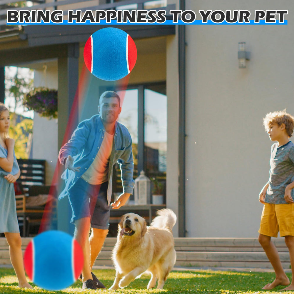 EXPAWLORER Giant Tennis Ball bouncing indoors for interactive play